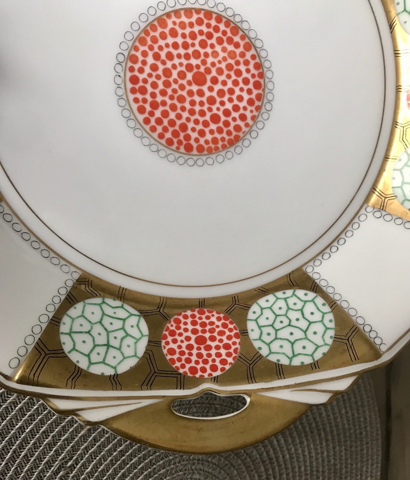 Antik Art Déco Edel Porzellan Zierschale Schale Edelstein Cosima Rienzi
