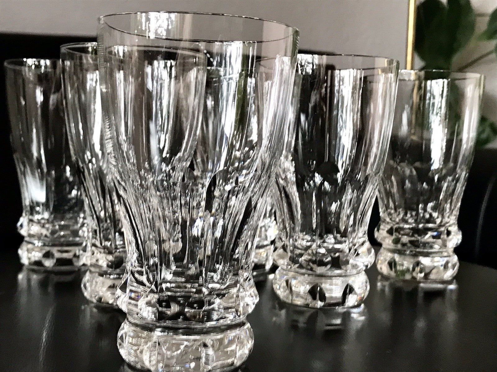 Vintage 6 EDEL  Wassergläser Trinkbecher Glas Kristallglas