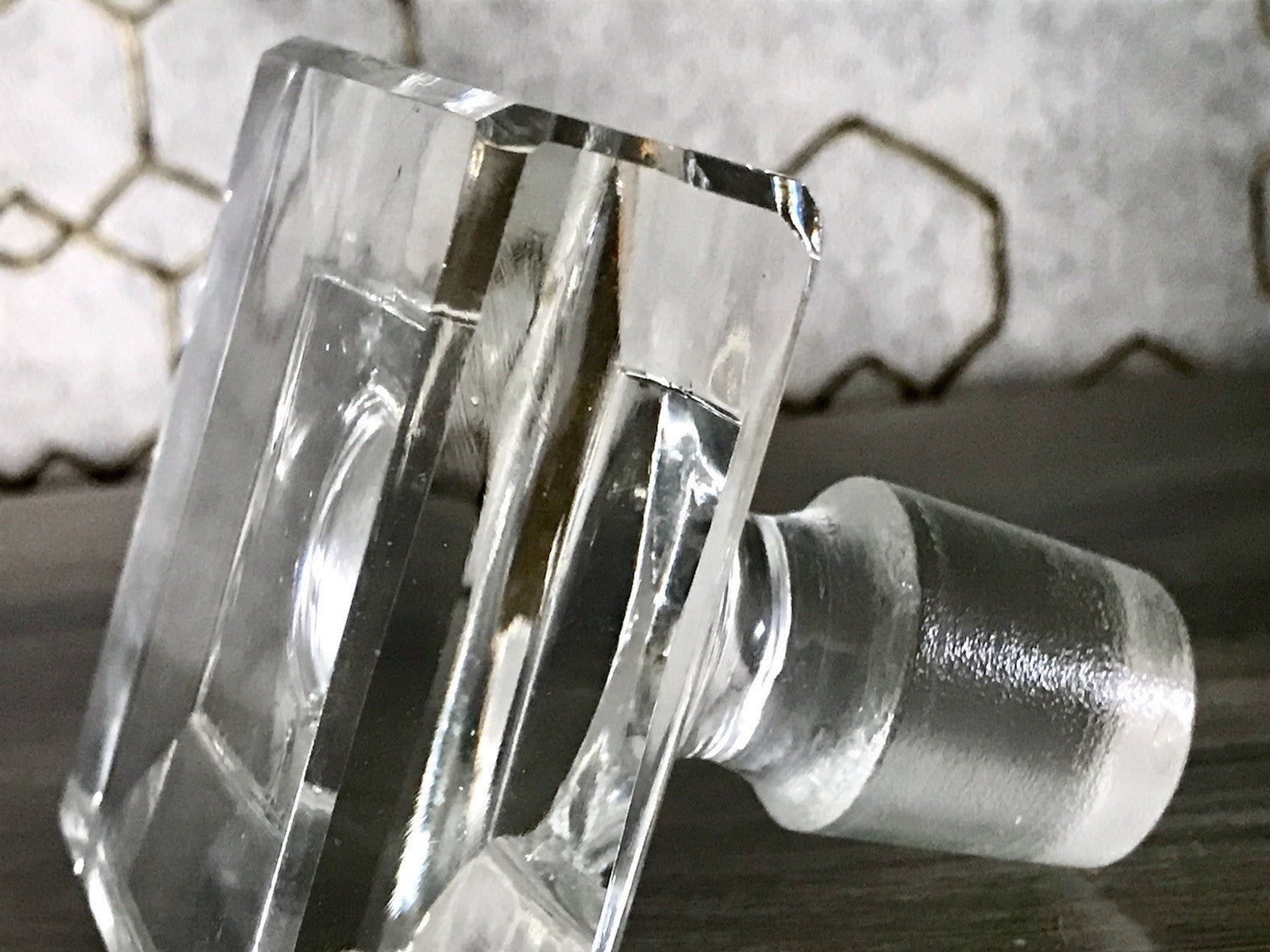 Antik ? Art Déco Kristallglas Design Moser? Posselt ? Karaffe EDEL geometrisch