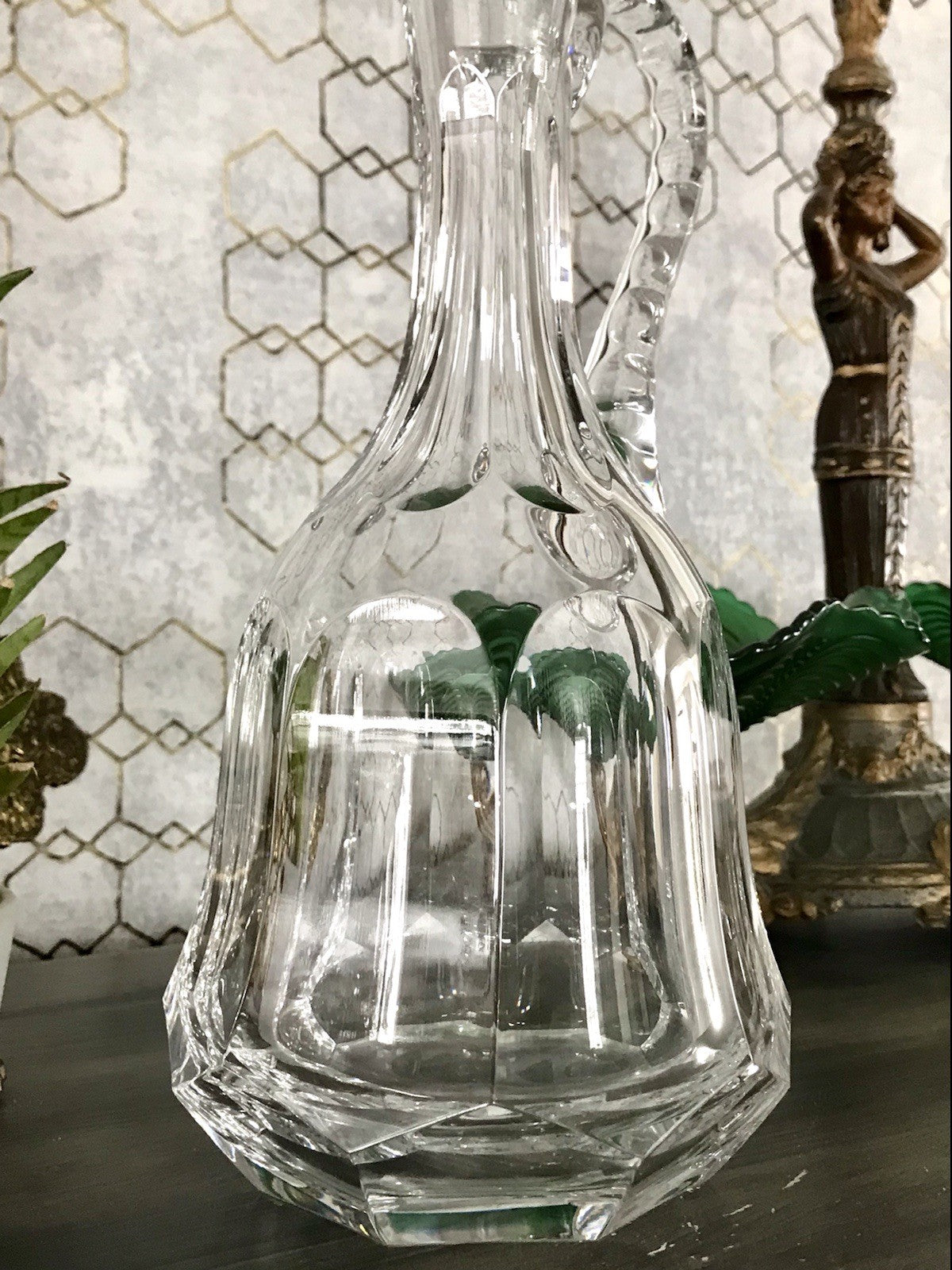 Vintage Nachtmann Antika Schliff Dekanter Karaffe Kristallglas Bleikristall
