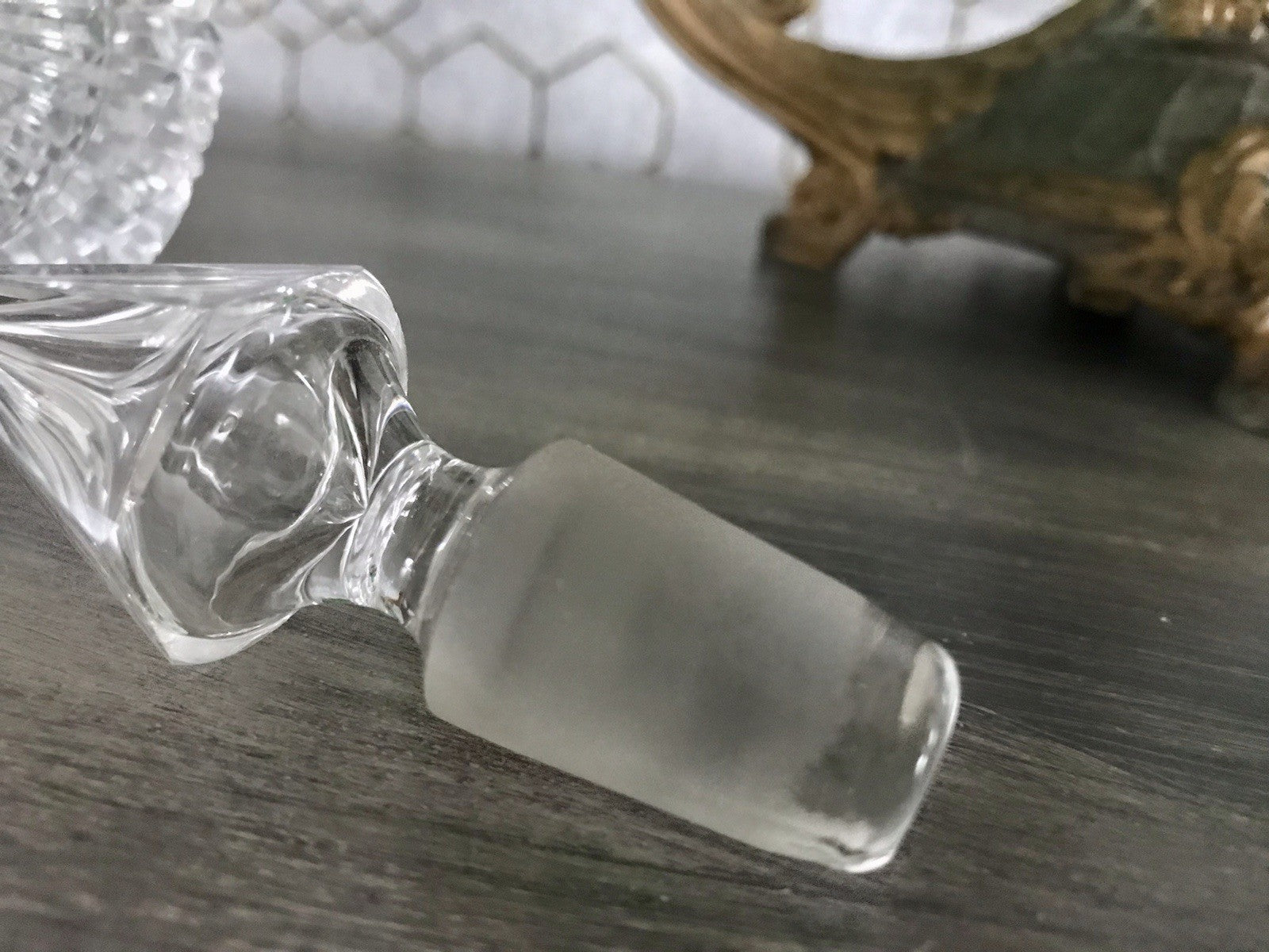 Antik Baccarat? Glaskaraffe Karaffe Kristallglas wundervoll Bleikristall Edel