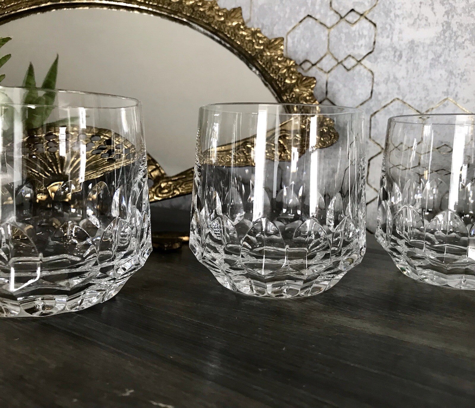 Vintage Edel 3x Whisky Gläser Kristallglas Peill & Putzler Bleikristall