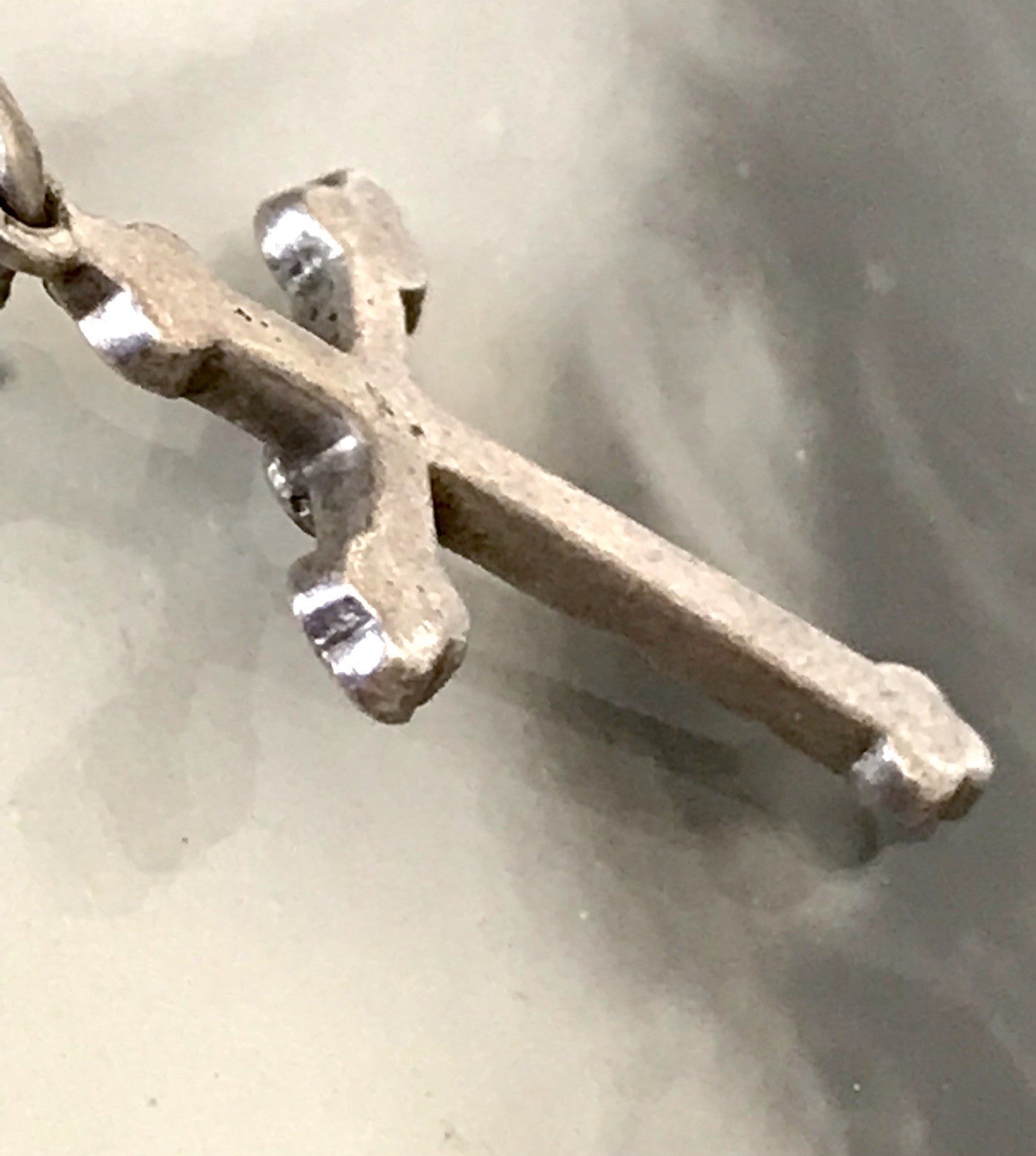 Antik Art Déco Echtsilber Silber Kreuz Anhänger Kettenanhänger Markasite
