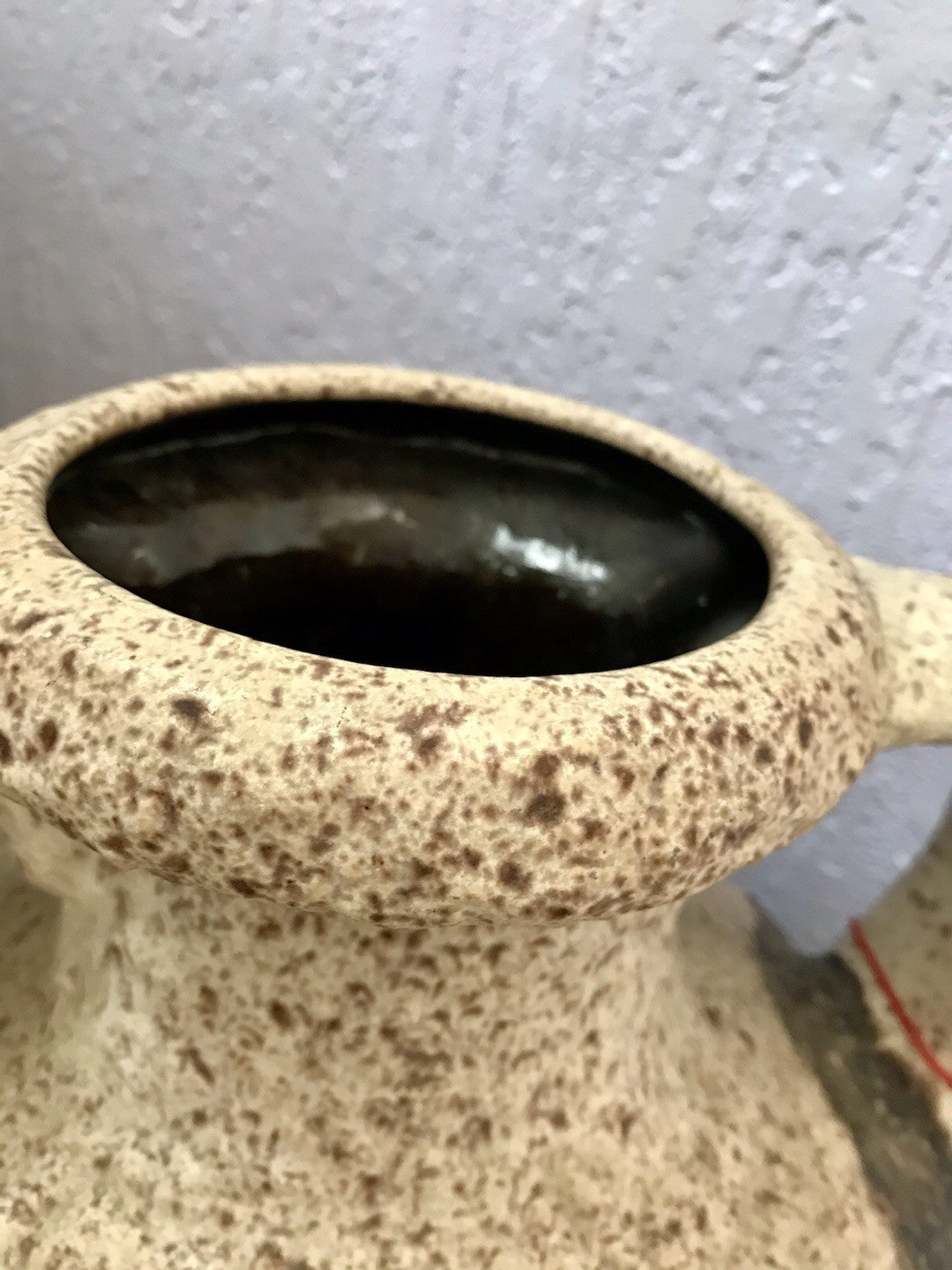 Vintage 60’s Vase Mid Century Steingut Keramik Dümler Breiden Kunstvoll Fat Lava