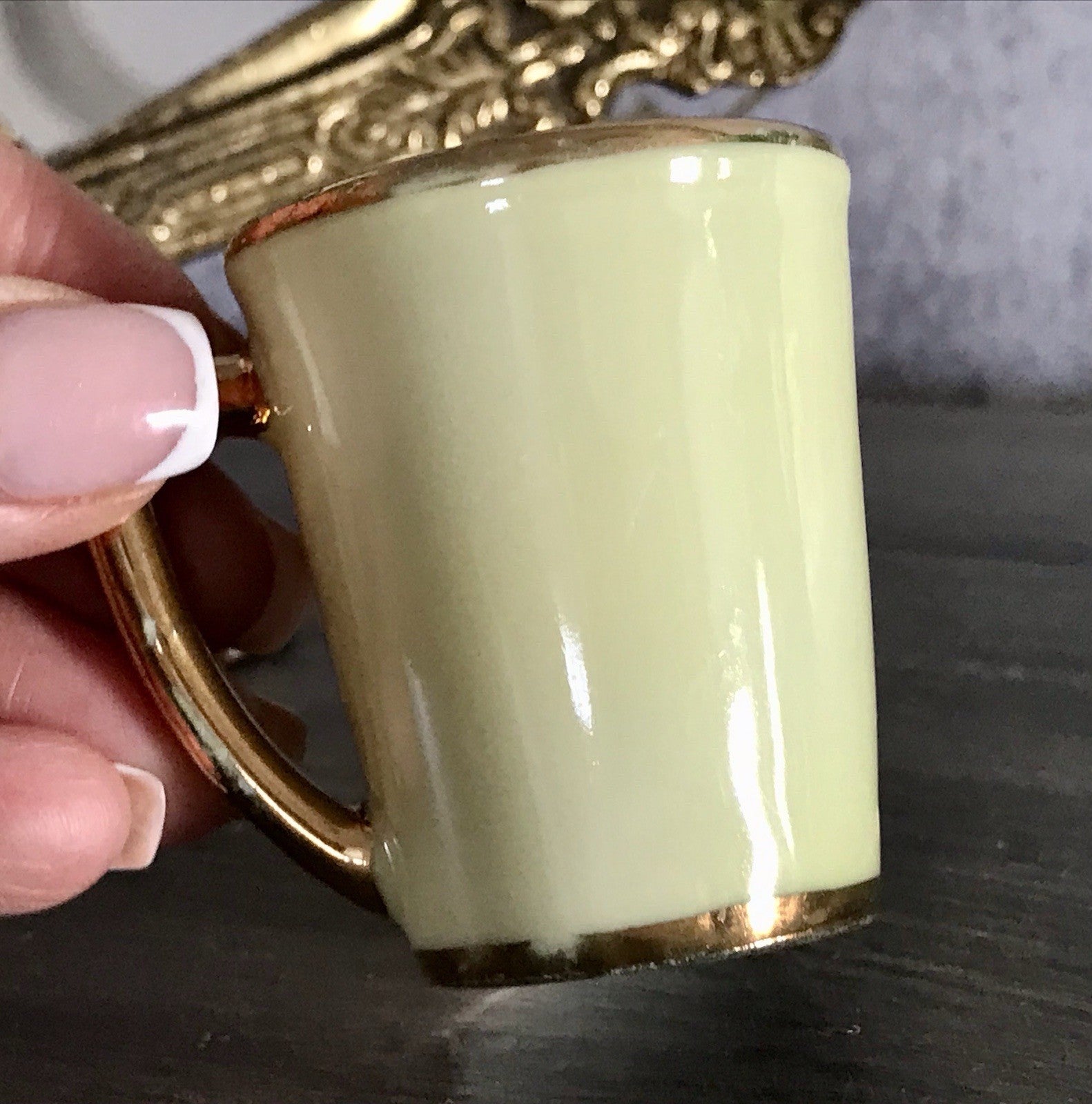 Antik Porzellan Andenken Becher Kurbecher Tasse Marianske Lazne