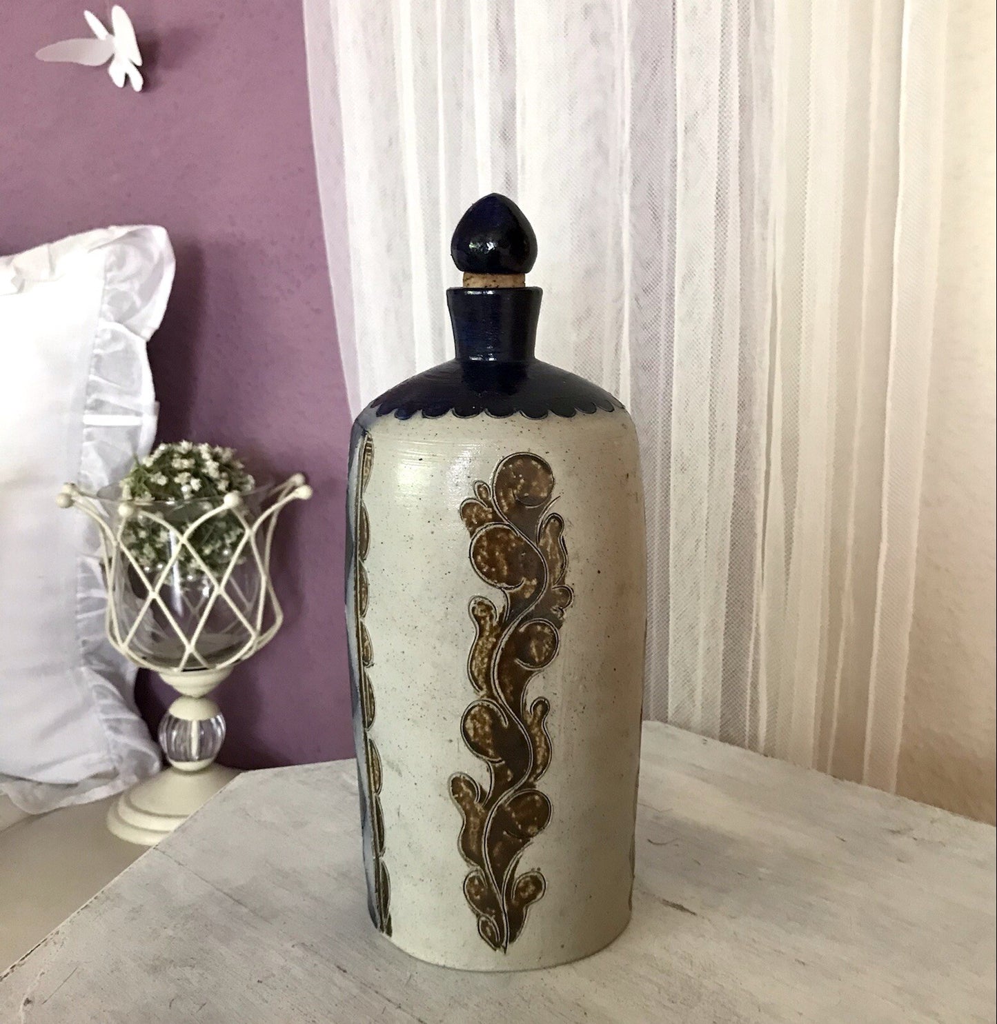 Vintage Karaffe Flasche Schnapsflasche Keramik Steinzeug Westerwald?