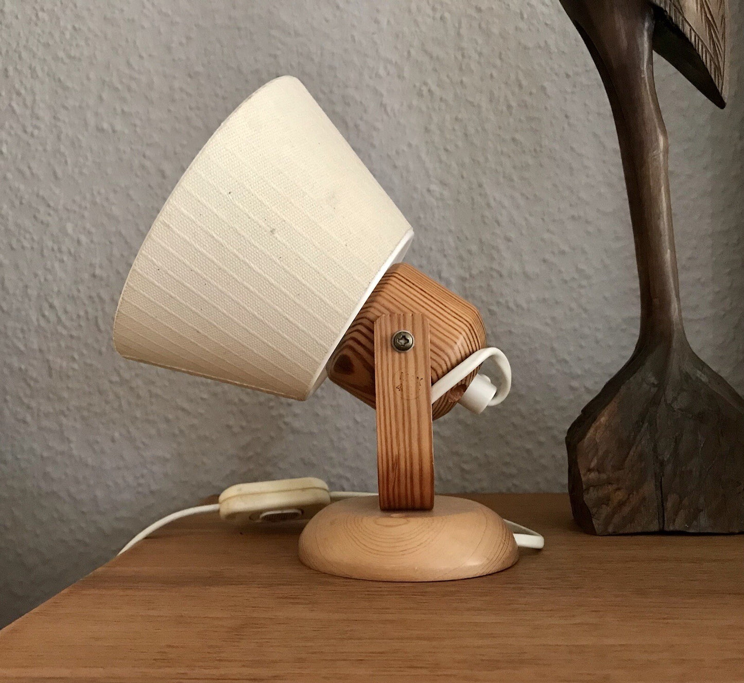 Vintage Solbackens Svarveri Schweden 70er Tischleuchte Wand Lampe Skandi Design