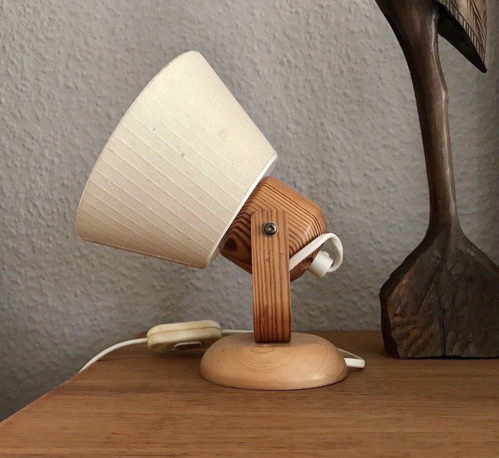 Vintage Solbackens Svarveri Schweden 70er Tischleuchte Wand Lampe Skandi Design