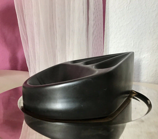 Vintage England groß Pfeifen-Aschenbecher Ascher Keramik schwarz 60er 70er