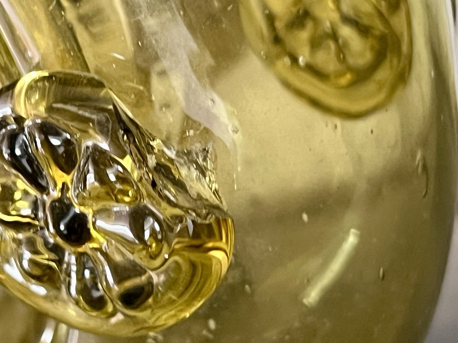 Antik Krug Karaffe Kanne Glas mundgeblasen Waldglas Nuppen FadenAuflagen ~1870