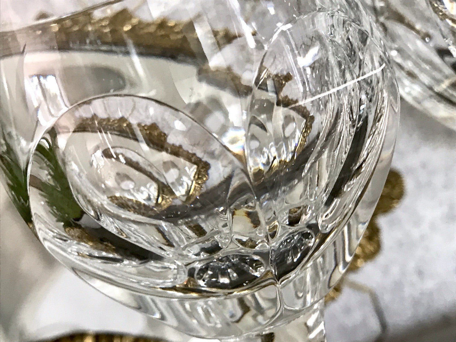 Vintage Edel 5x Weingläser Gläser Kristallglas Bleikristall