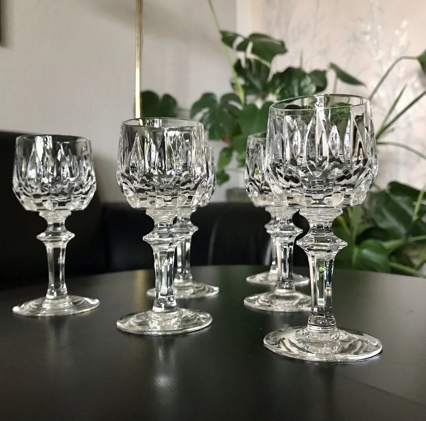 Vintage 6 edel Schnapsgläser Likör Gläser Kristallglas geschliffen Nachtmann
