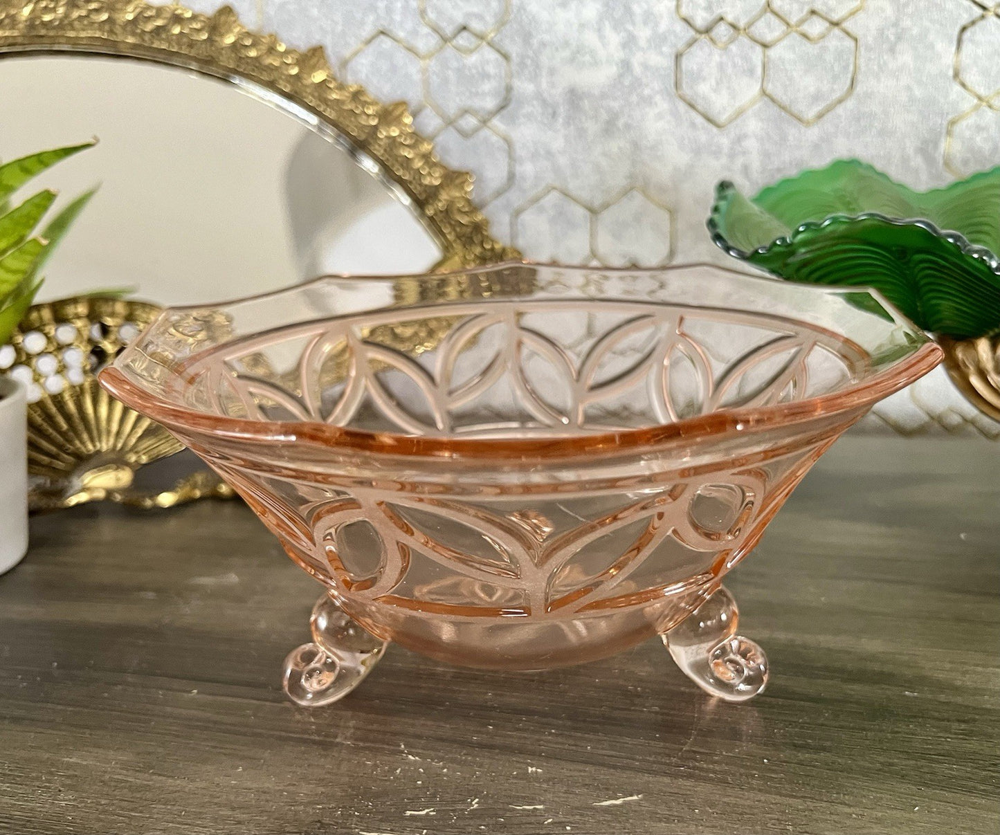 Antik Rosa Schwepnitz Maria Art Déco Schale Pressglas Glasschale So Schön!
