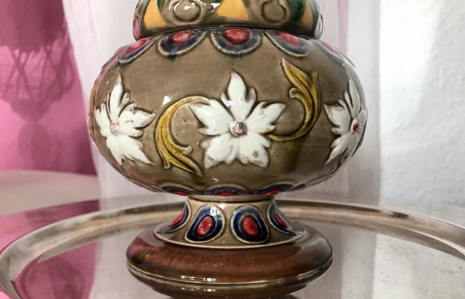 Villeroy&Boch Antik Alt Keramik Majolika Vase Ziervase So Schön!