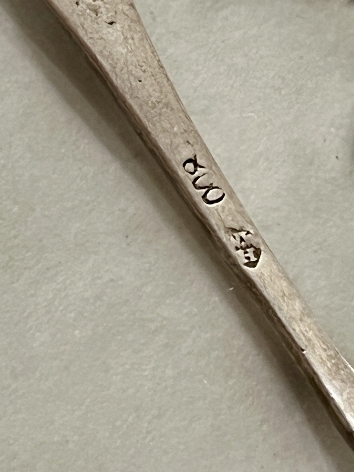 Antik Alt Zucker Löffel 800 Silber originell 14,29g Hildesheimer Rose WWH