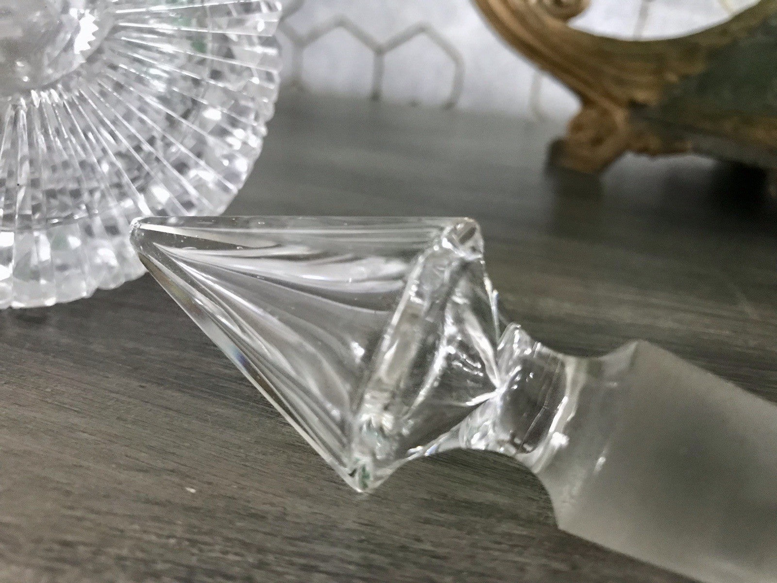 Antik Baccarat? Glaskaraffe Karaffe Kristallglas wundervoll Bleikristall Edel