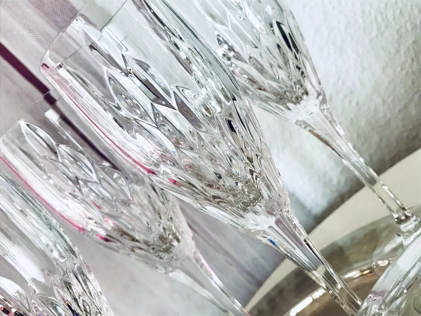 Vintage 6 EDEL Nachtmann Champagner Sektflöten Sektgläser Glas Kristallglas