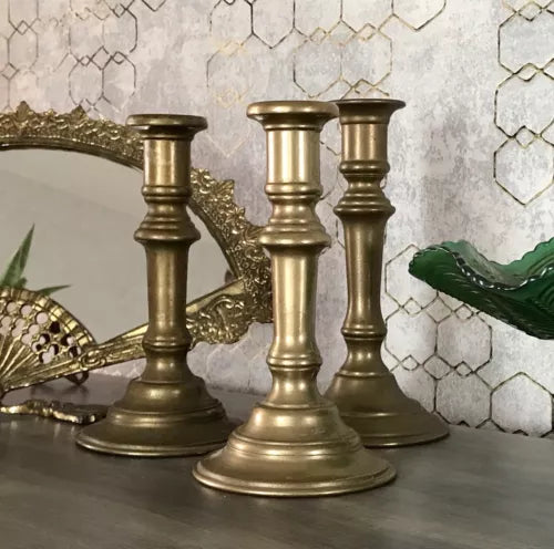 Antik ? alt Vintage 3 Kerzenleuchter Kerzenständer Kerzenhalter Messing massiv
