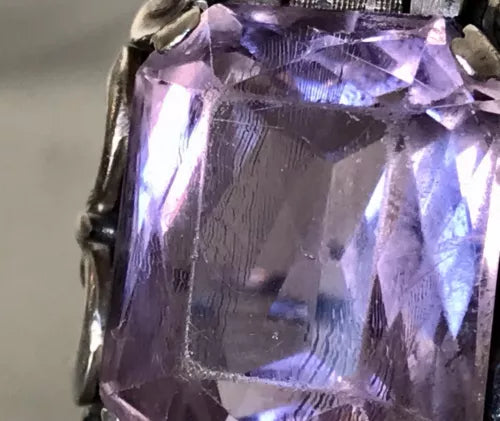 Antik Art Déco Jugendstil Edel DAMEN RING Silber Amethyst ? Gr. 56 57