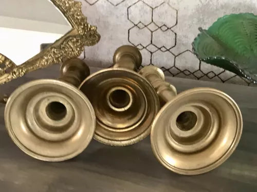 Antik ? alt Vintage 3 Kerzenleuchter Kerzenständer Kerzenhalter Messing massiv