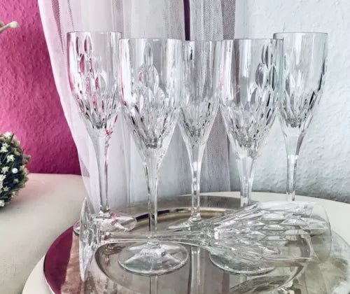 Vintage 6 EDEL Nachtmann Champagner Sektflöten Sektgläser Glas Kristallglas