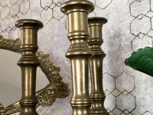 Antik ? alt Vintage 3 Kerzenleuchter Kerzenständer Kerzenhalter Messing massiv