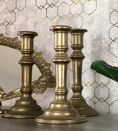 Antik ? alt Vintage 3 Kerzenleuchter Kerzenständer Kerzenhalter Messing massiv