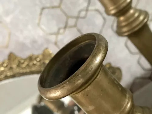 Antik ? alt Vintage 3 Kerzenleuchter Kerzenständer Kerzenhalter Messing massiv