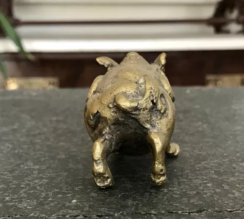 Alt antik? Messing Bronze?  Skulptur Figur Schwein reich verziert Feng Shui