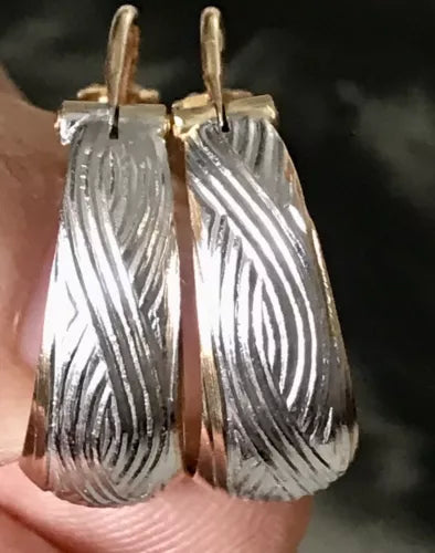 Ohrringe Creole Ohrringe DAMEN Silber 925 vergoldet silber& gold So Schön Zopf