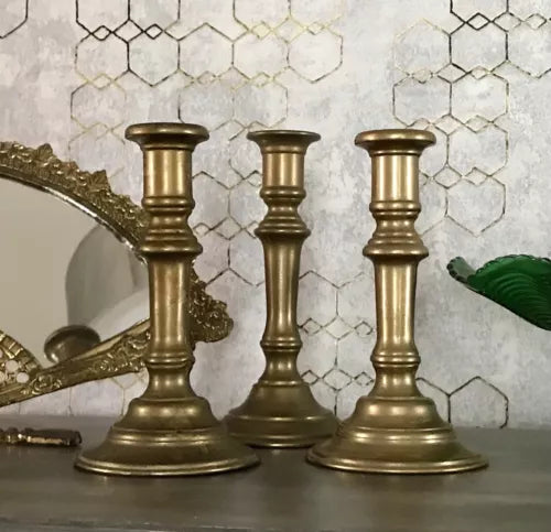 Antik ? alt Vintage 3 Kerzenleuchter Kerzenständer Kerzenhalter Messing massiv