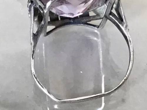 Antik Art Déco Jugendstil Edel DAMEN RING Silber Amethyst ? Gr. 56 57