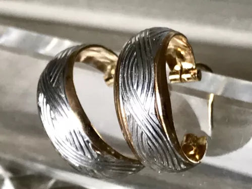 Ohrringe Creole Ohrringe DAMEN Silber 925 vergoldet silber& gold So Schön Zopf