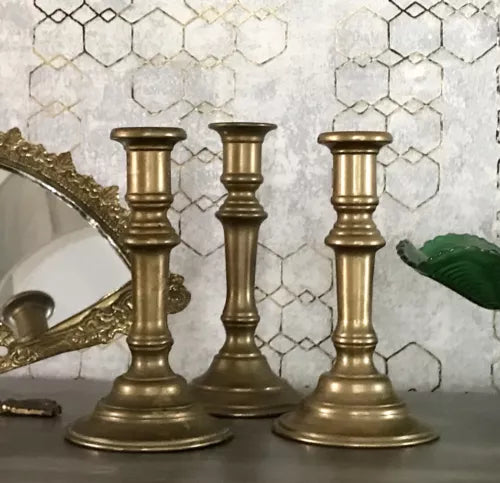 Antik ? alt Vintage 3 Kerzenleuchter Kerzenständer Kerzenhalter Messing massiv
